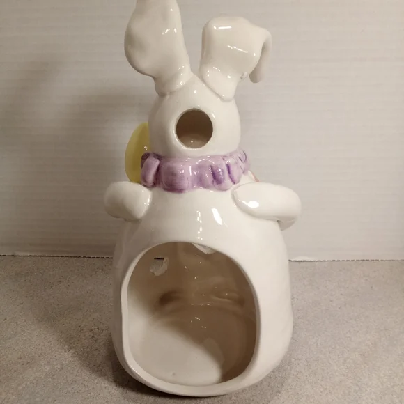 Vintage Porcelain Easter Bunny Votive Candle Holder Home Interiors 2005 - Picture 2 of 6